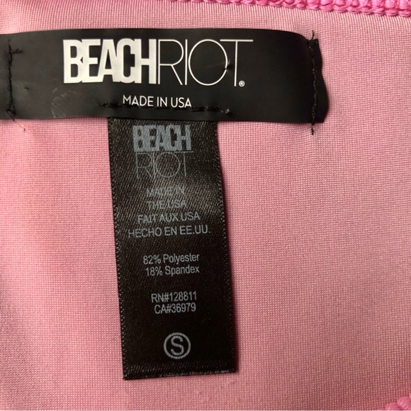 Beach Riot Bikini Color Block Purple Pink Size Medium High Waist 2 Piece Set - Picture 9 of 10